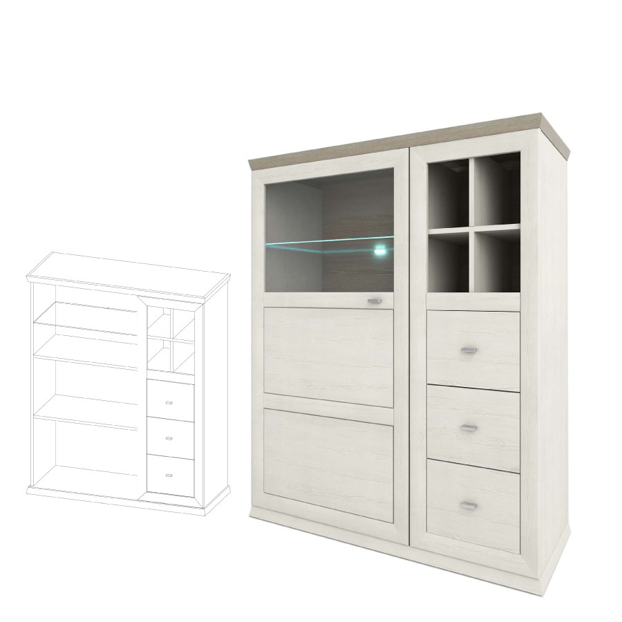 Вітальня Орегон – Комод 1100 1Д/3Ш (04)