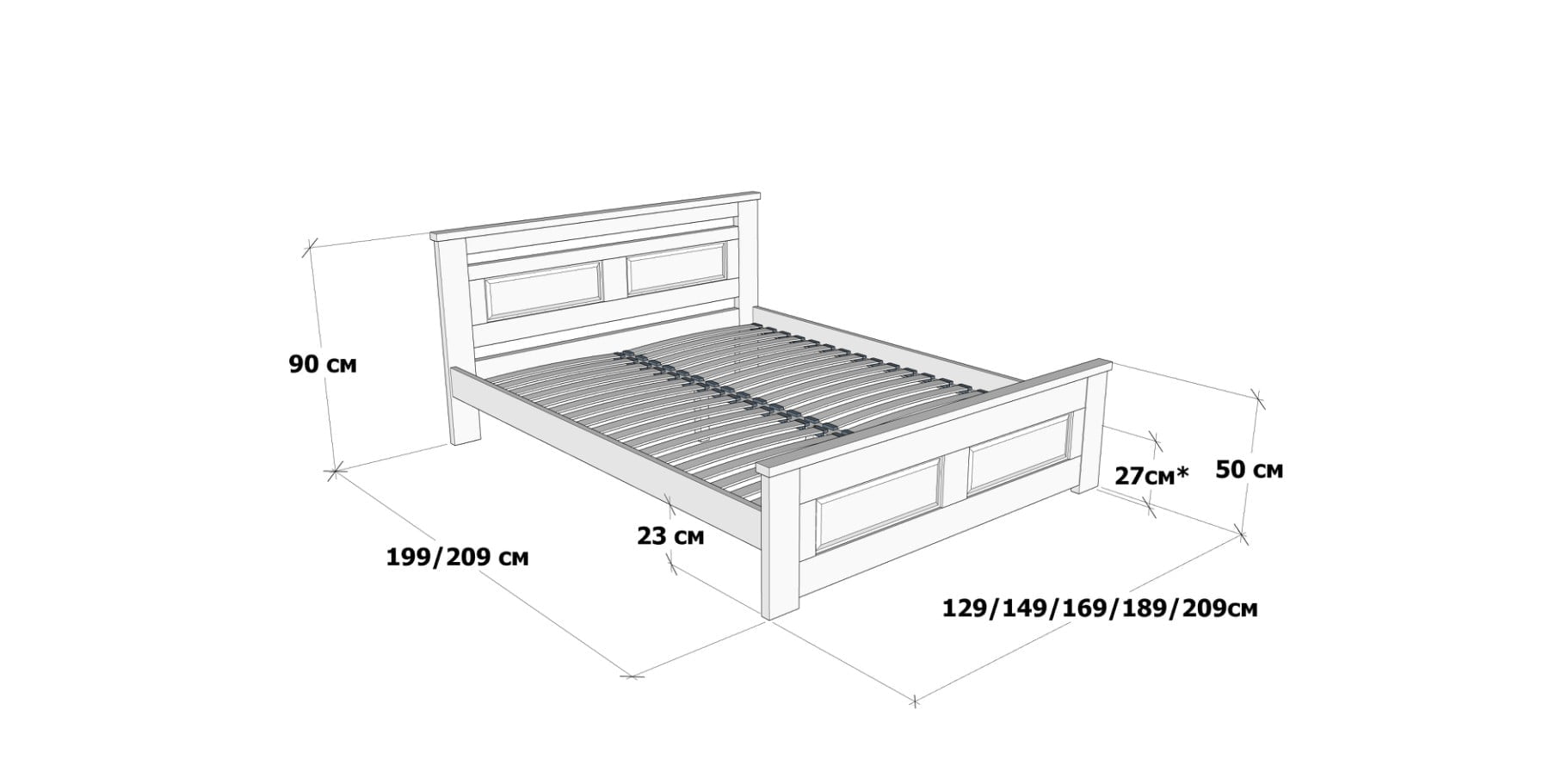 Двоспальне ліжко Клеопатра