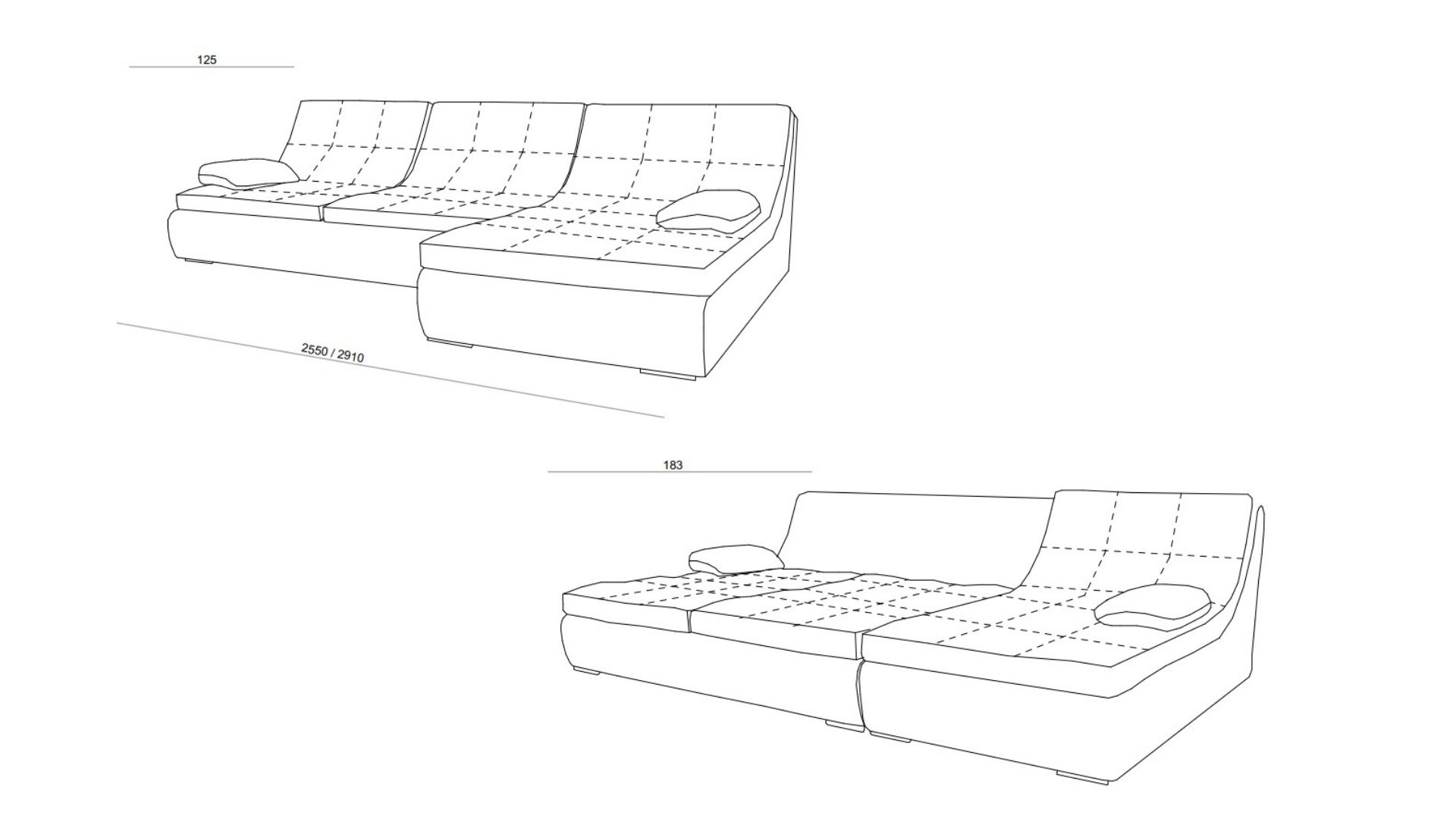 Dyvan kut milan schema - sokrat swing Кутовий диван Мілан