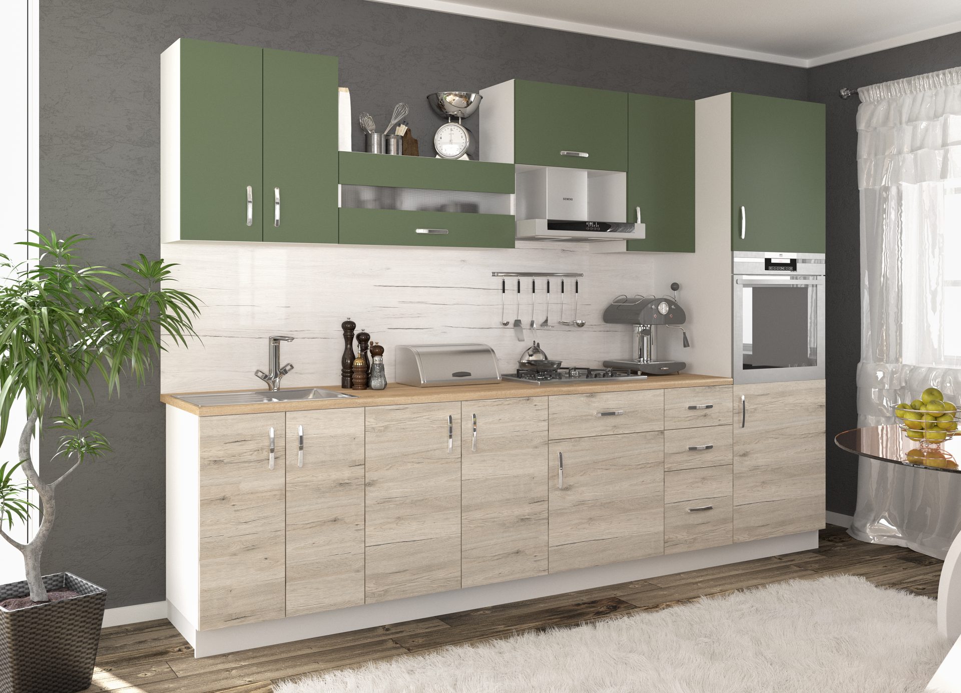 gamma_dsp_kitch_kompl_smoke_green_sanremo_shtdk_bil_v_inter Модульна кухня ГАММА (ДСП ФАСАДИ)