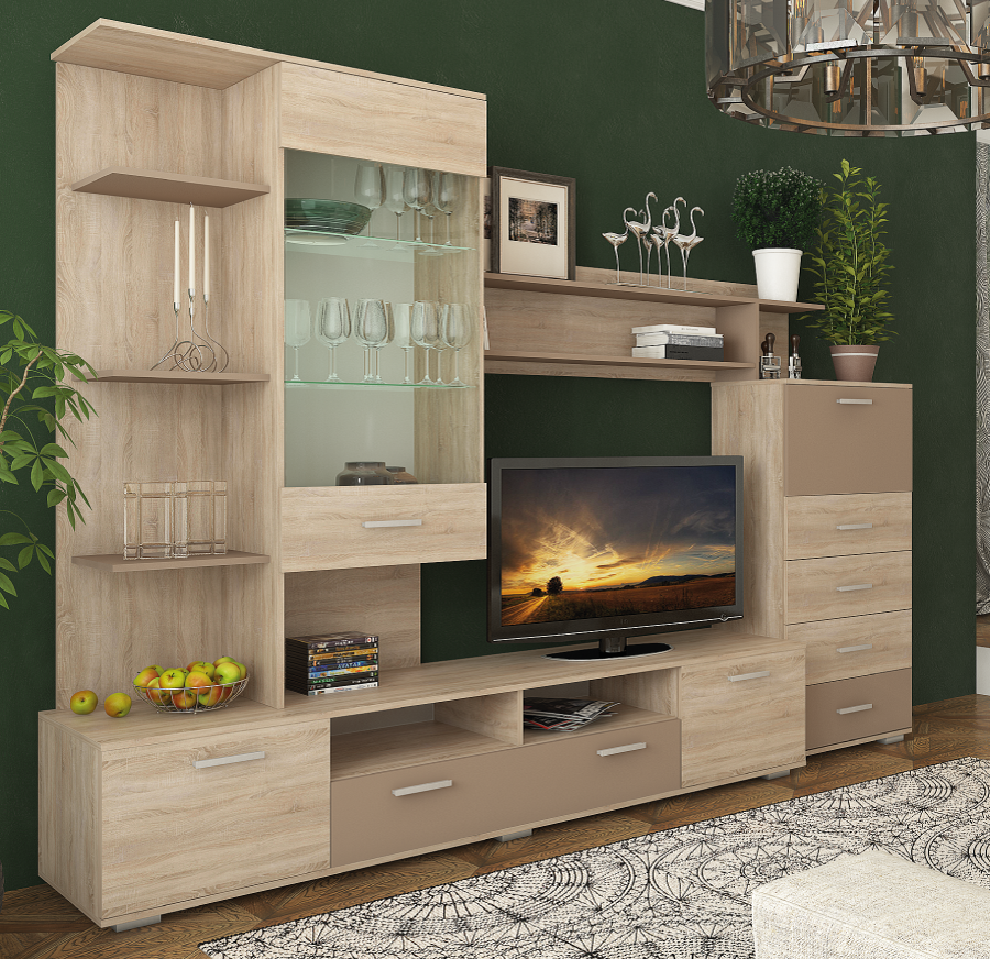 Стінка "Ріо" відмінно впишеться у вітальню будь-якої квартири або будинку.