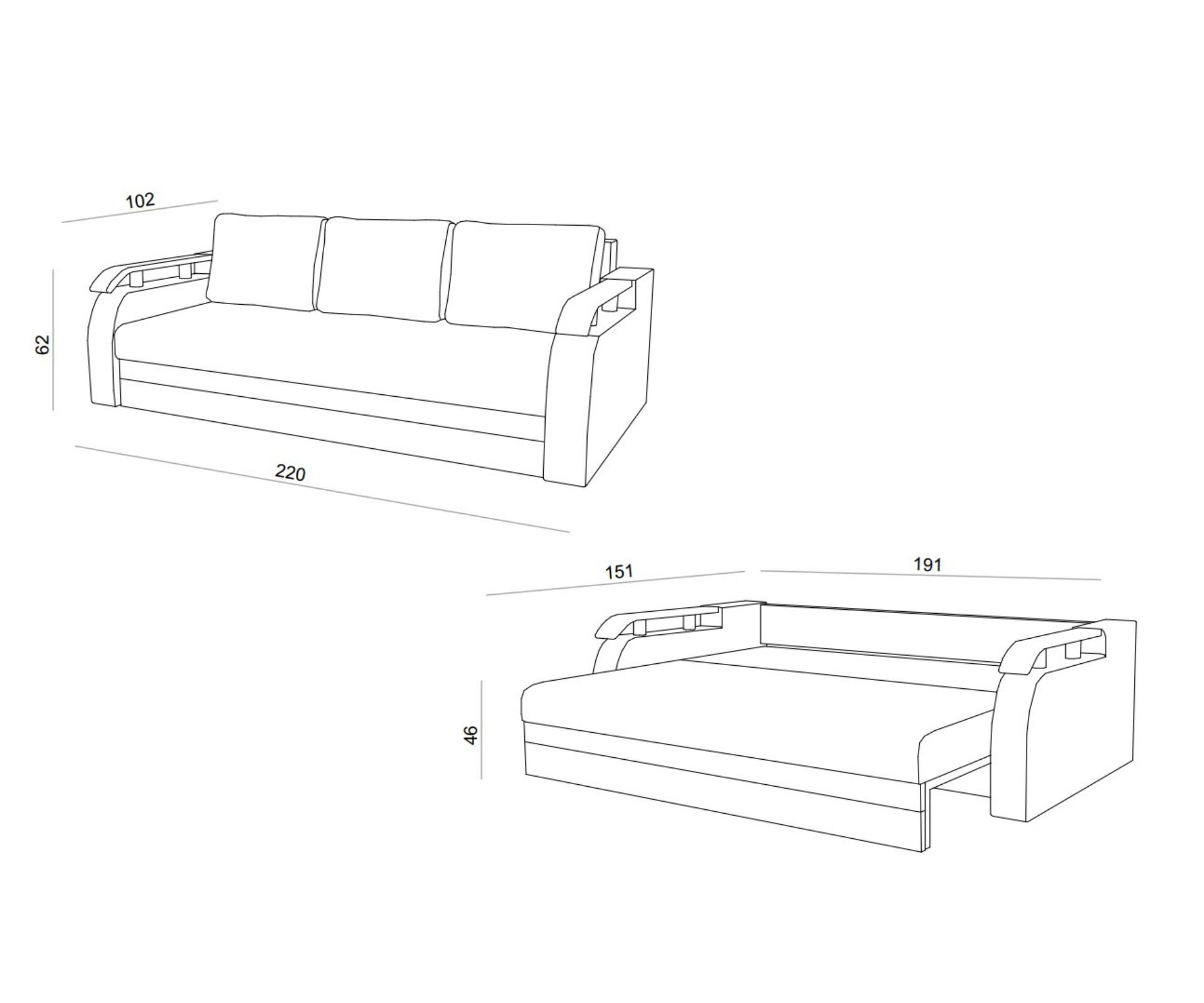 Диван-ліжко “Лондон”