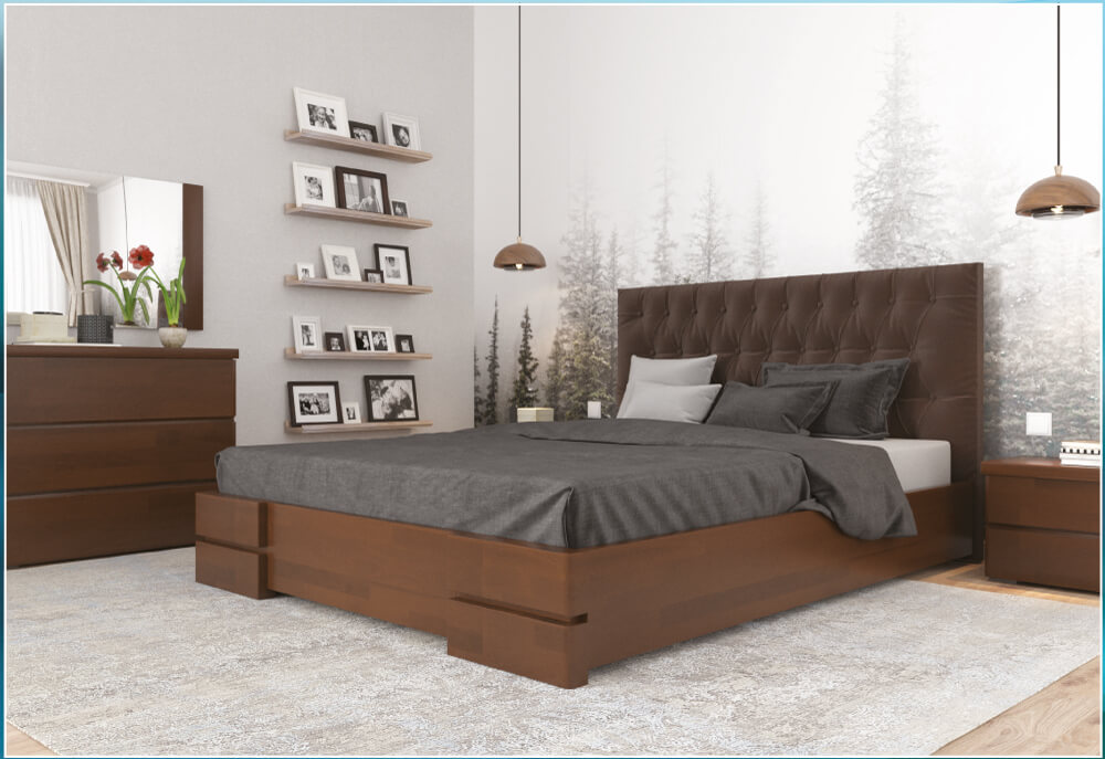 Arbor-Drev-lishko-kamelia-2 (1) Ліжко Камелія Квадрат / Ромб