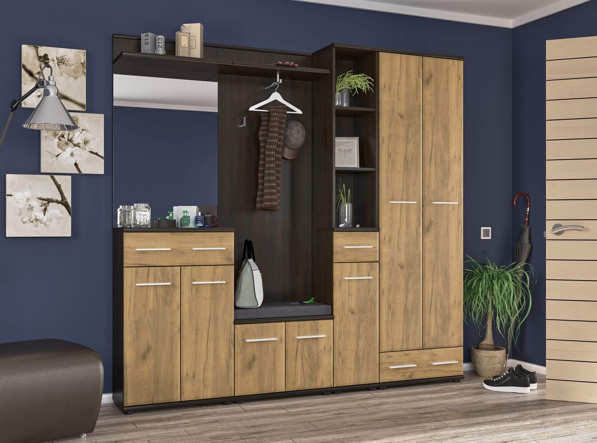 mebel service Armario_wenge_v_inter_1 Модульний передпокій Тріо