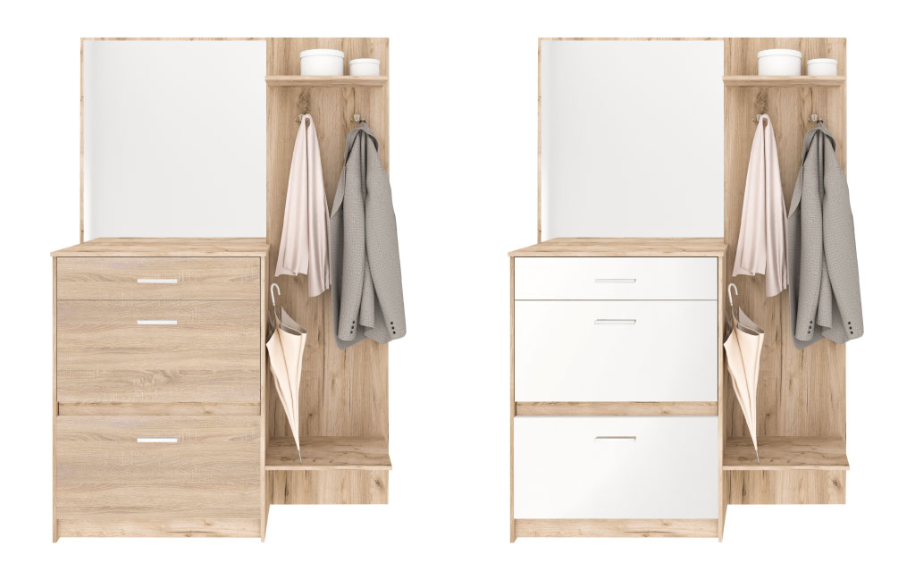 Передпокій Денвер - це лаконічний, виважений дизайн та зручний функціонал. Однією з головних переваг є компактність та ергономіка.  Передпокій чудово підійде як для обмеженого, так і для широкого простору.