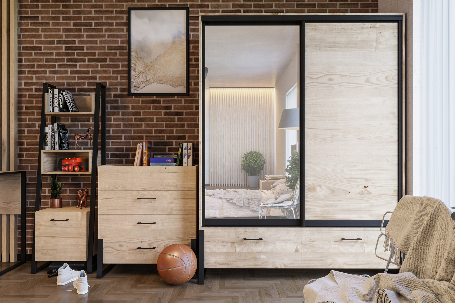 Svit mebliv dytiacha loft 6 Дитячий модуль Лофт