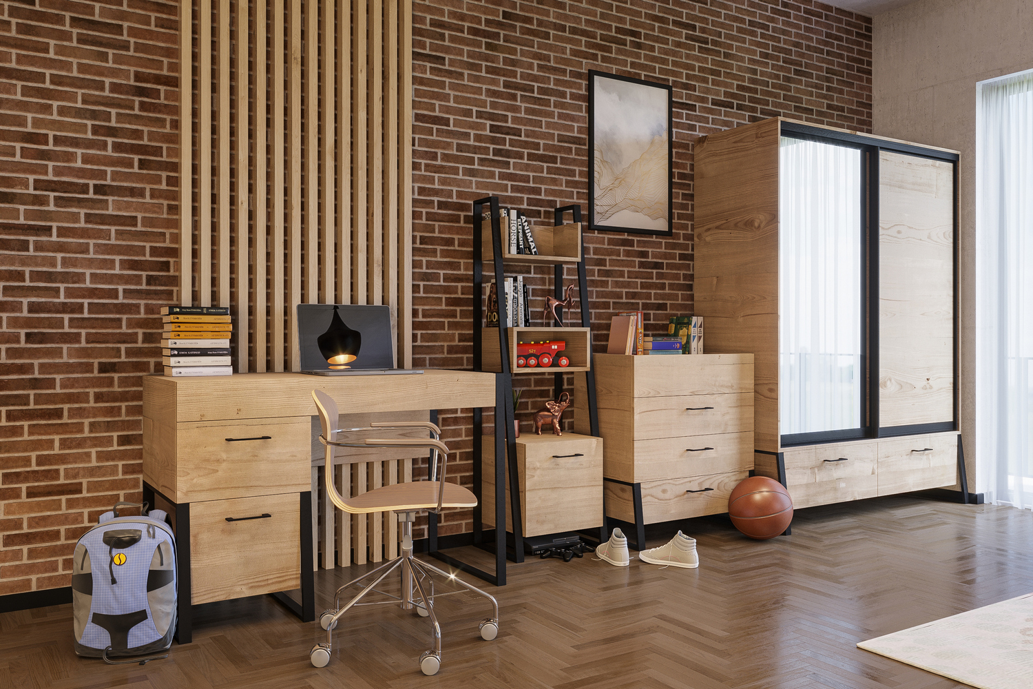 Svit mebliv dytiacha loft 7 Дитячий модуль Лофт