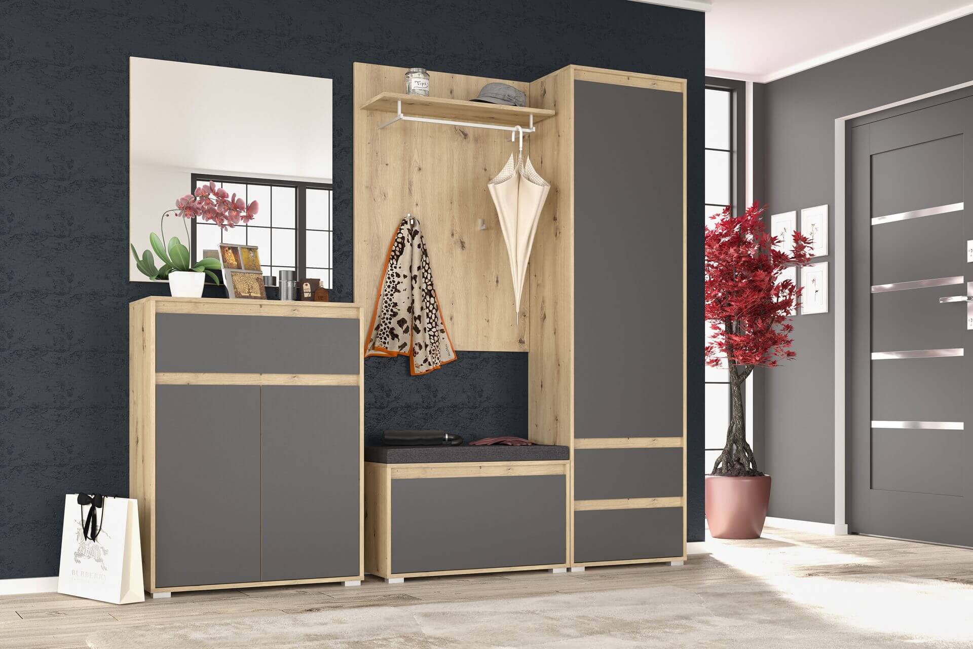 5 Mebel Service Torino_peredp_artis_gray_v_inter (1) Модульний передпокій Торіно