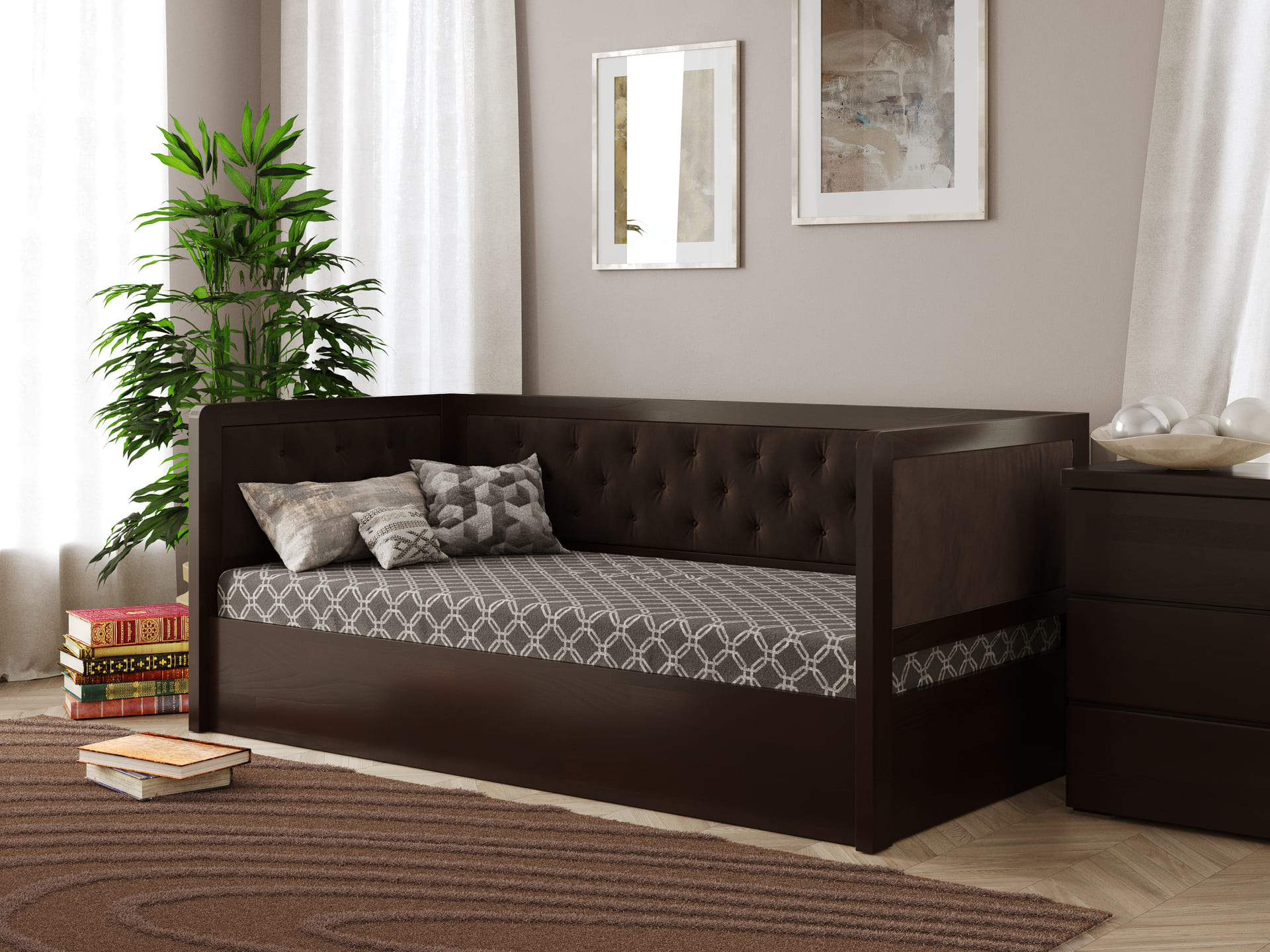 Немо Люкс М Горіх темний_Р26_28 Дитяче ліжко Немо люкс М