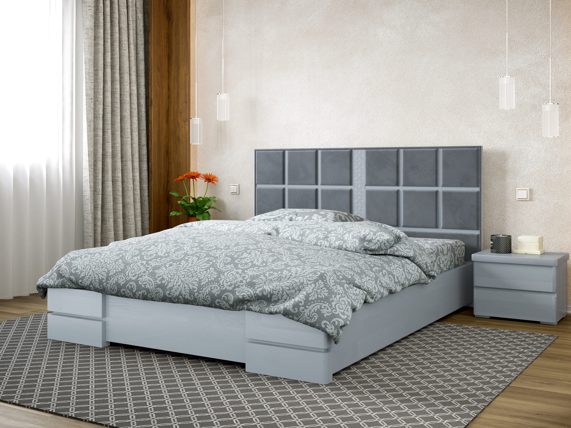 Прованс Сірий_RIVIERA 80 Двоспальне ліжко Прованс / Provans