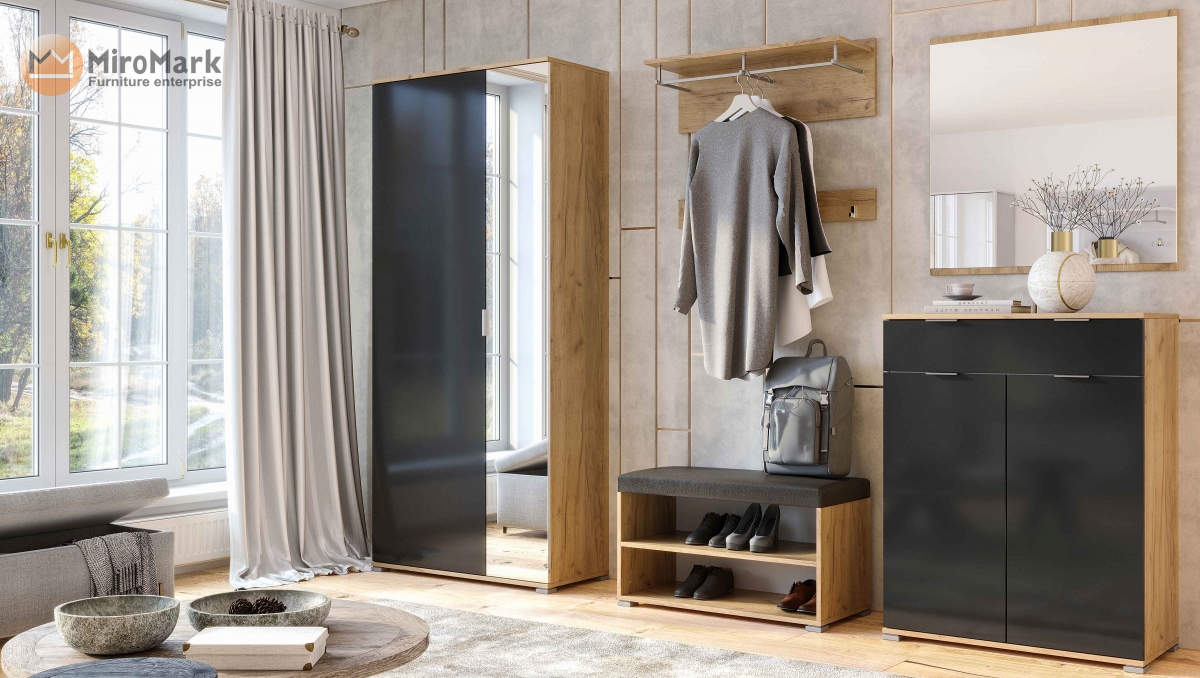 Передпокій LUNA дуб крафт/мат лава