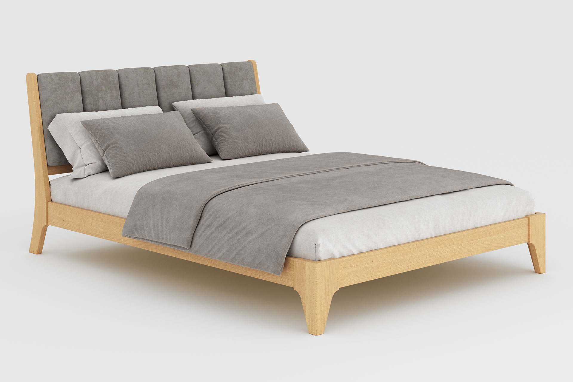 1_evelin Двоспальне ліжко з тканиною Евелін