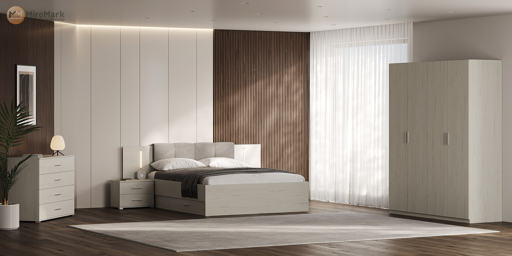 spalnia emma vid miromark Спальня Emma - Сосна Хельга