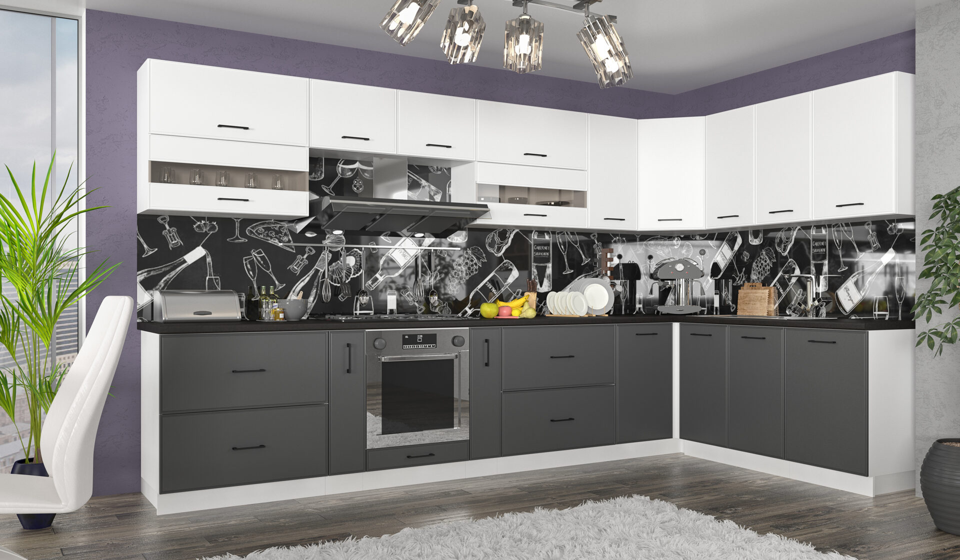 Модульна кухня Медісон (фарбовані фасади)