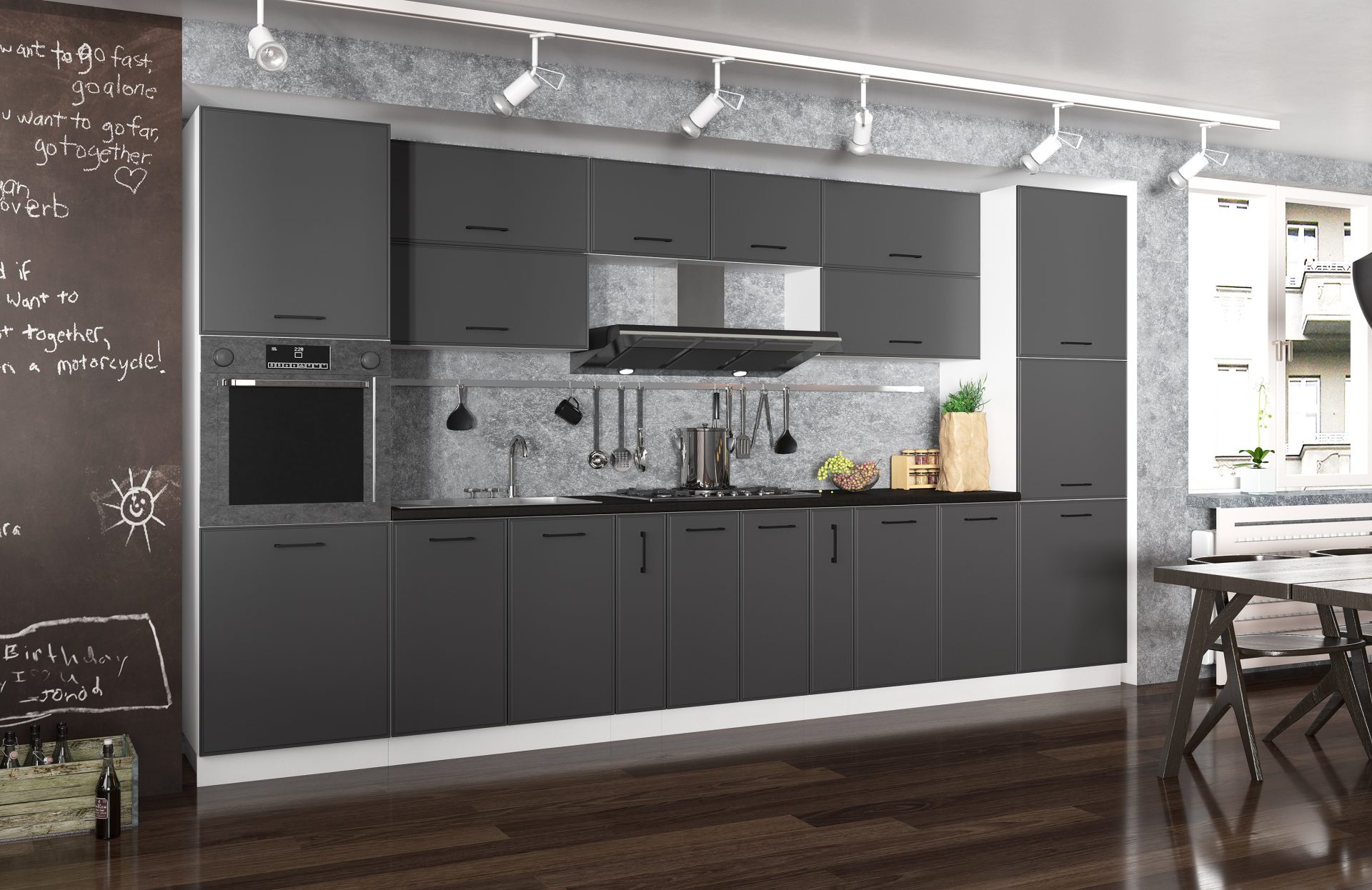 Модульна кухня Медісон (фарбовані фасади)