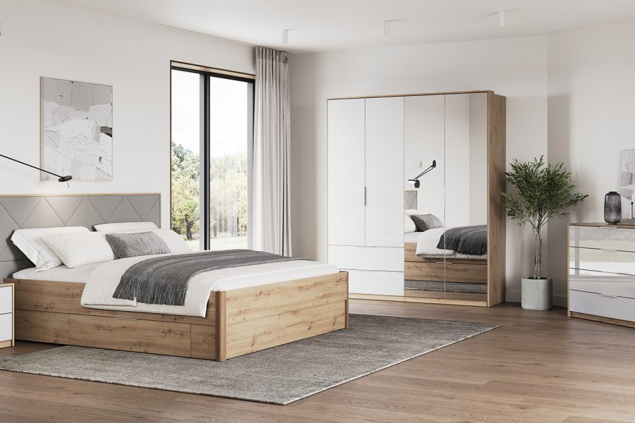 Спальня Raymond Дуб Артізан - Мат Антрацит